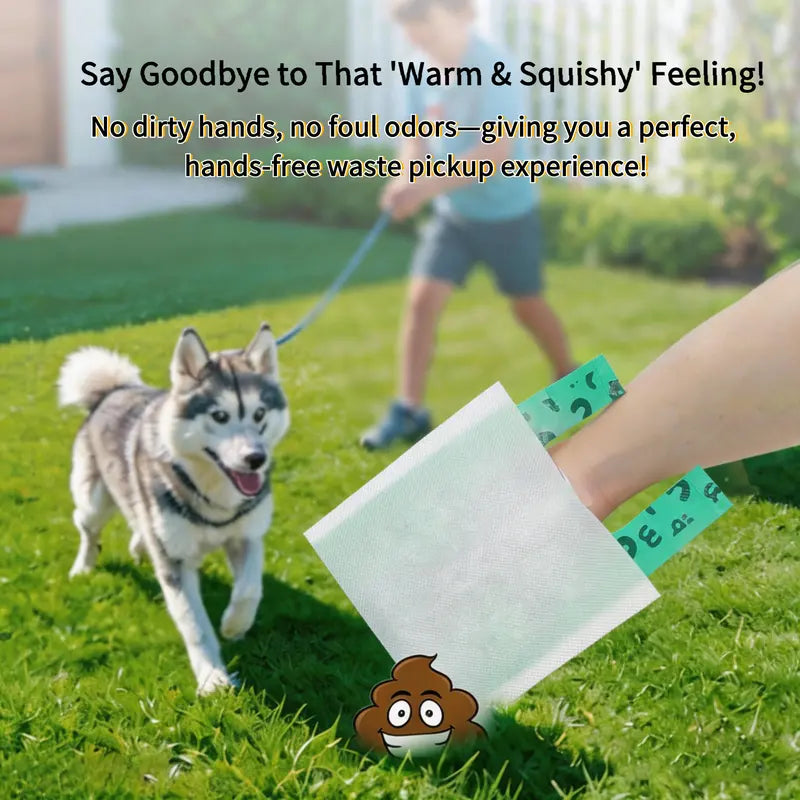 Double-Layer Dog Poop Bags with Paper Towels, Leak-Proof Pet Waste Bags, 50 Count