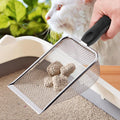 Stainless Steel Cat Litter Scoop - 3.8mm Mesh Sifter with Long Handle for Quick Cleaning