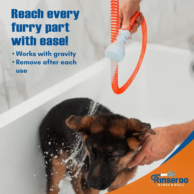 Slip-On Pet Bather for Shower with 6-Foot Flexible Hose - Easy No-Install Dog Bathing Solution