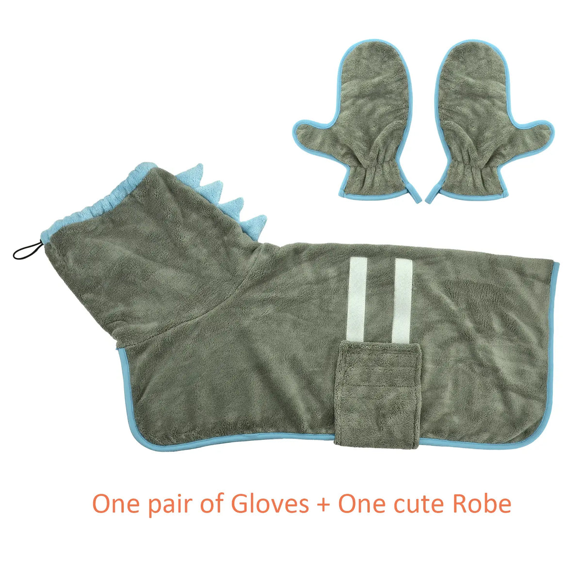 Quick-Dry Dog Bathrobe Pet Towel Set - Adjustable Microfiber for Dogs and Cats