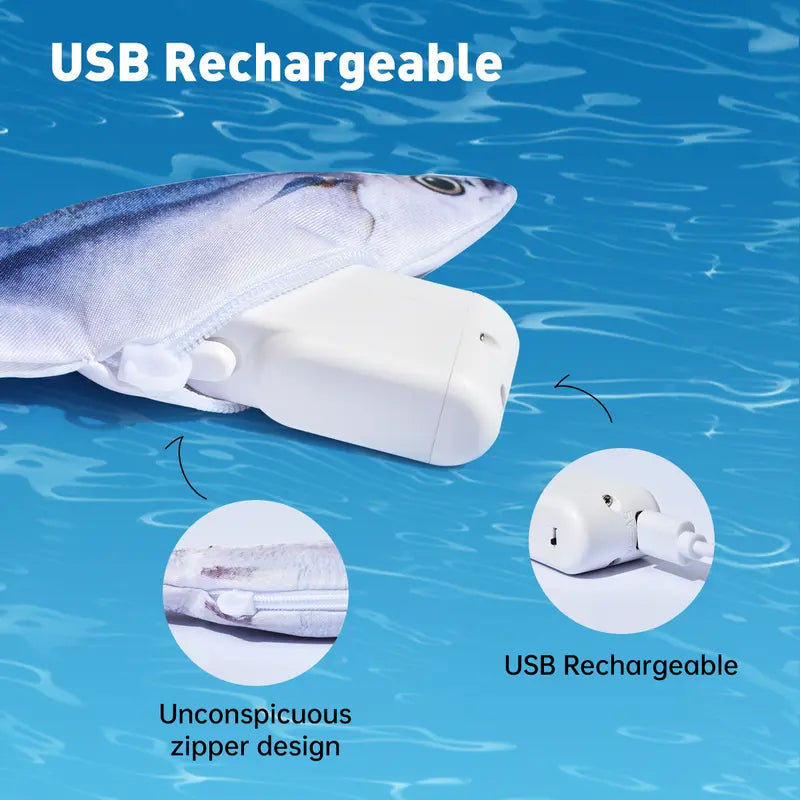 3-Pack Floppy Fish Cat Toys - 7.1in Mini Sardine, Saury, and Yellow Croaker Interactive Motion Sensor Toys