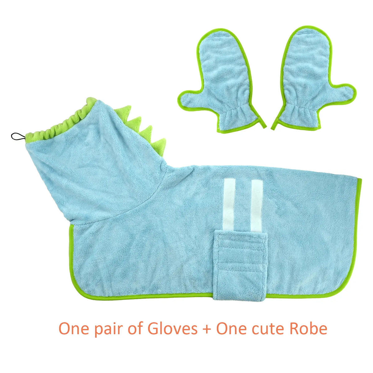 Quick-Dry Dog Bathrobe Pet Towel Set - Adjustable Microfiber for Dogs and Cats