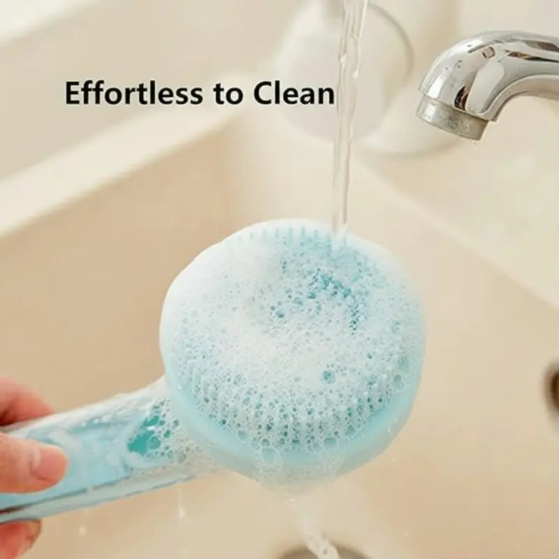 2-in-1 Pet Bath & Grooming Deshedding Brush with Built-in Soap Dispenser