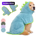 Quick-Dry Dog Bathrobe Pet Towel Set - Adjustable Microfiber for Dogs and Cats