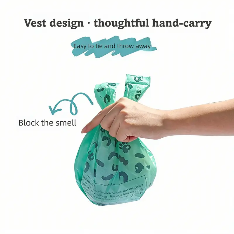 Double-Layer Dog Poop Bags with Paper Towels, Leak-Proof Pet Waste Bags, 50 Count